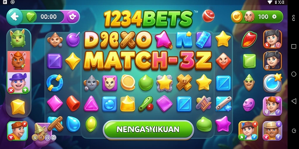 Tampilan gameplay seru dan penuh warna dari 1234BETS.