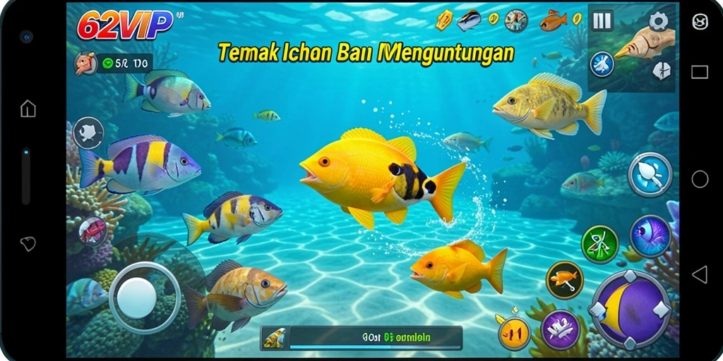Gameplay seru Tembak Ikan dengan grafis menawan di 62VIP.