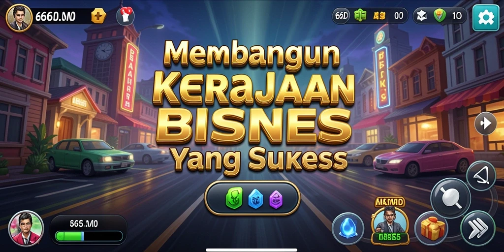 Screenshot gameplay 66D menampilkan manajemen bisnis yang seru.