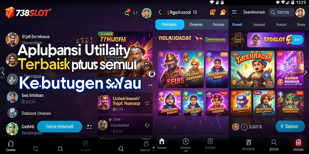 Tampilan antarmuka pengguna 738SLOT yang menarik dan fungsional.