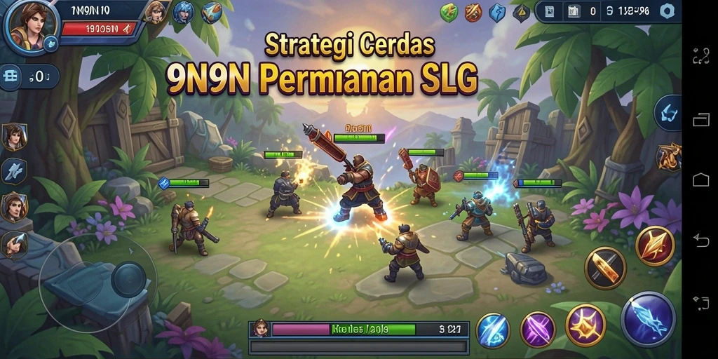 Tampilan gameplay strategis dan mendalam di 9N9N.