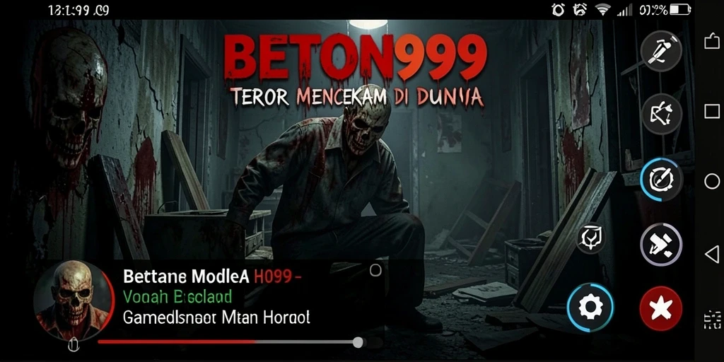 Tampilan gameplay BETON999 dengan suasana Horror yang mencekam.