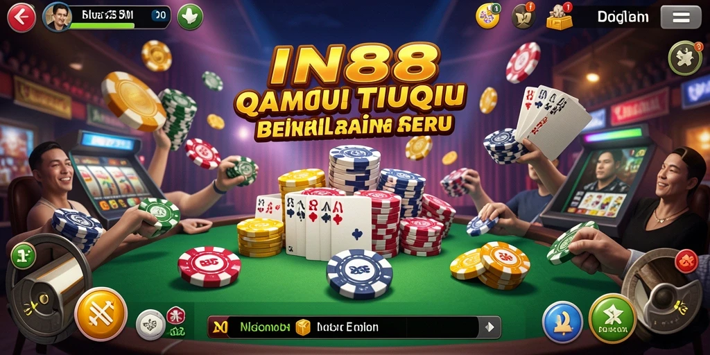 Screenshot gameplay IN88 yang menampilkan permainan QiuQiu yang seru.