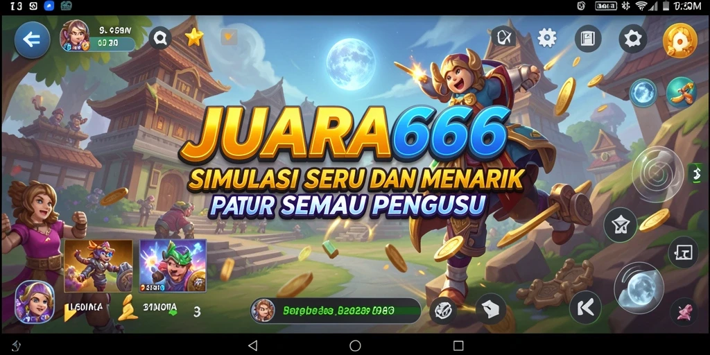 Tampilan aksi seru dalam gameplay JUARA666 yang menampilkan simulasi menarik.
