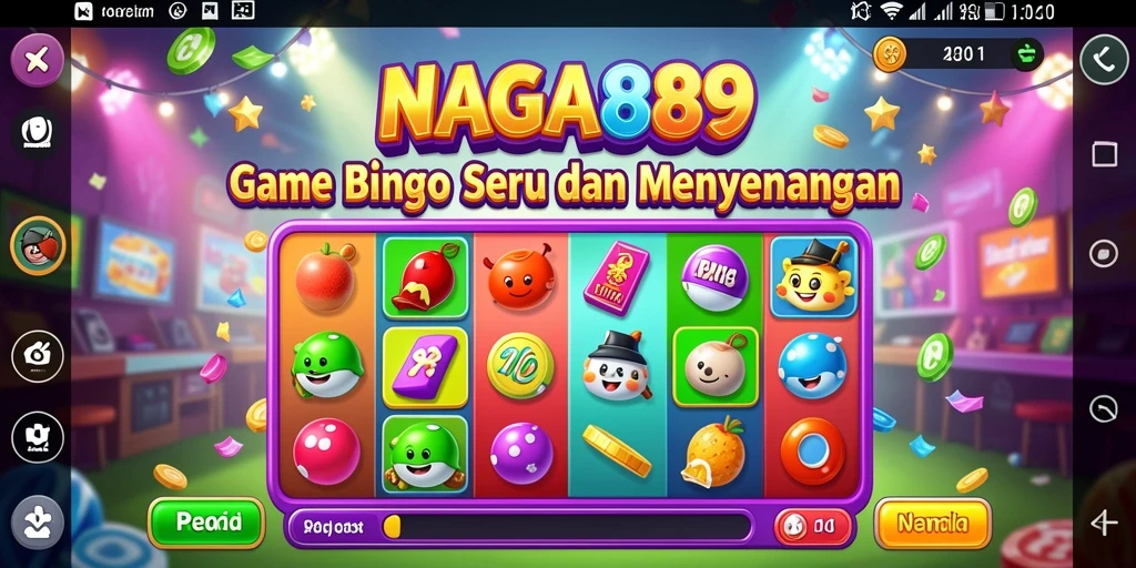 Tampilan gameplay Bingo NAGA889 yang menarik dan interaktif.