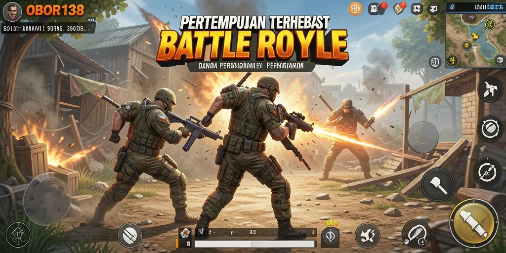 Tampilan gameplay mendebarkan di OBOR138 dengan aksi pertempuran sengit.